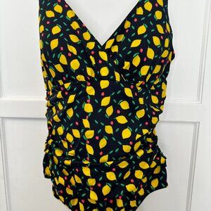Boden Talamanca One Piece Swimsuit Lemon Size 16